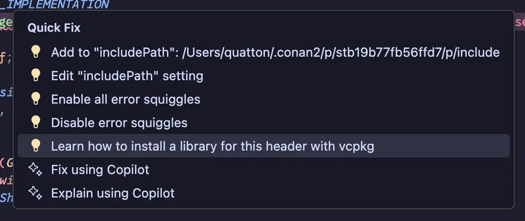 VSCode recommending vcpkg